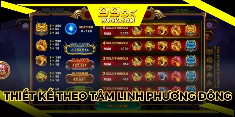 Kho báu tứ linh thiết kế theo chủ đề tâm linh phương Đông